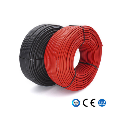 quality İç İletken DC Solar Kablo Siyah / Kırmızı Fotovoltaik Güç Kablosu 6mm2 factory