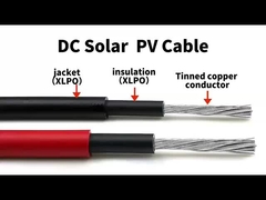 Güneş paneli için fotovoltaik tek çekirdekli güneş kablosu 4mm H1Z2Z2-K PV1-F